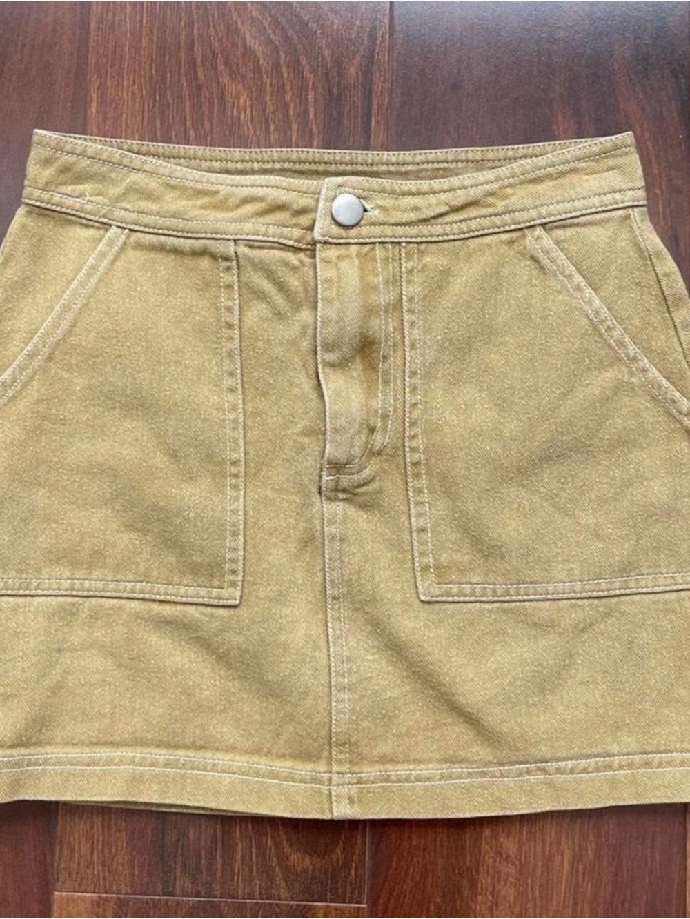 Sky and Sparrow Mustard Utility Mini Skort